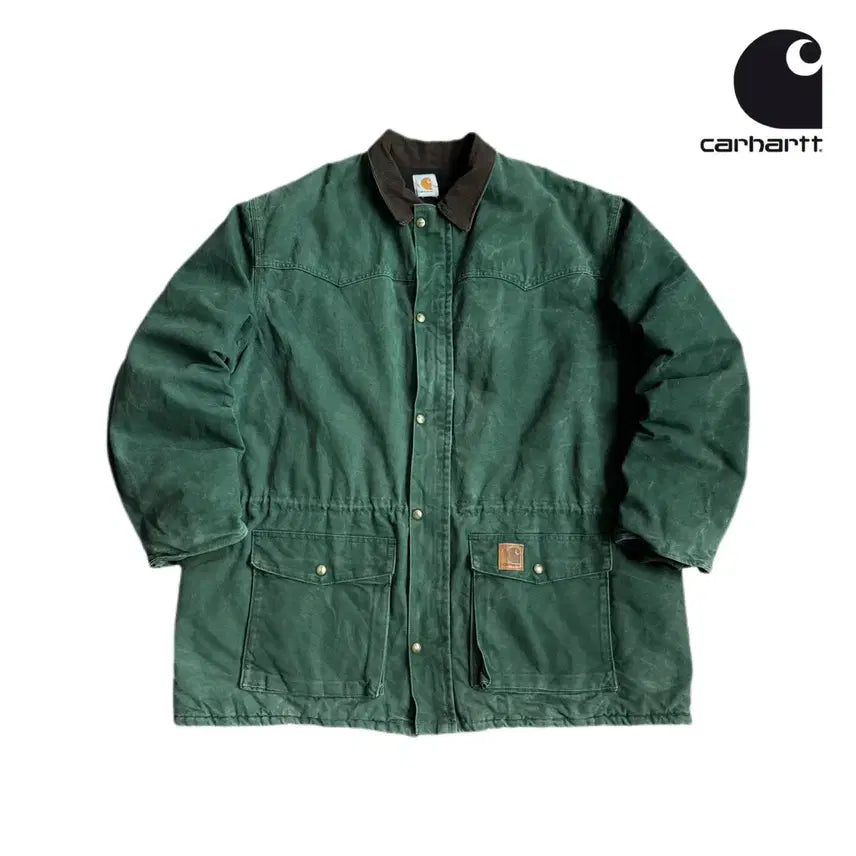 [BUNJANG] Carhartt Heavy Duck Chore Faded Washing Work Jacket / 칼하트 헤비 덕 초어 페이드 워싱 워크자켓 그린