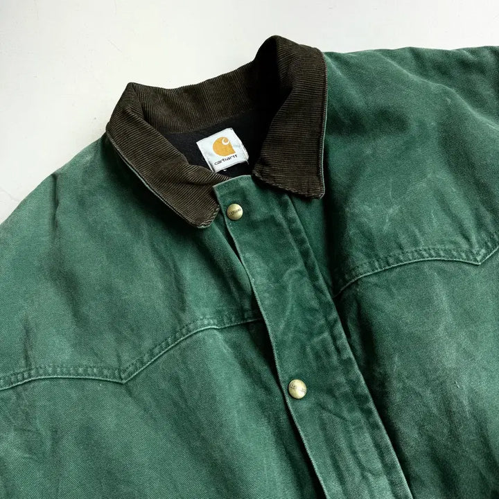 [BUNJANG] Carhartt Heavy Duck Chore Faded Washing Work Jacket / 칼하트 헤비 덕 초어 페이드 워싱 워크자켓 그린