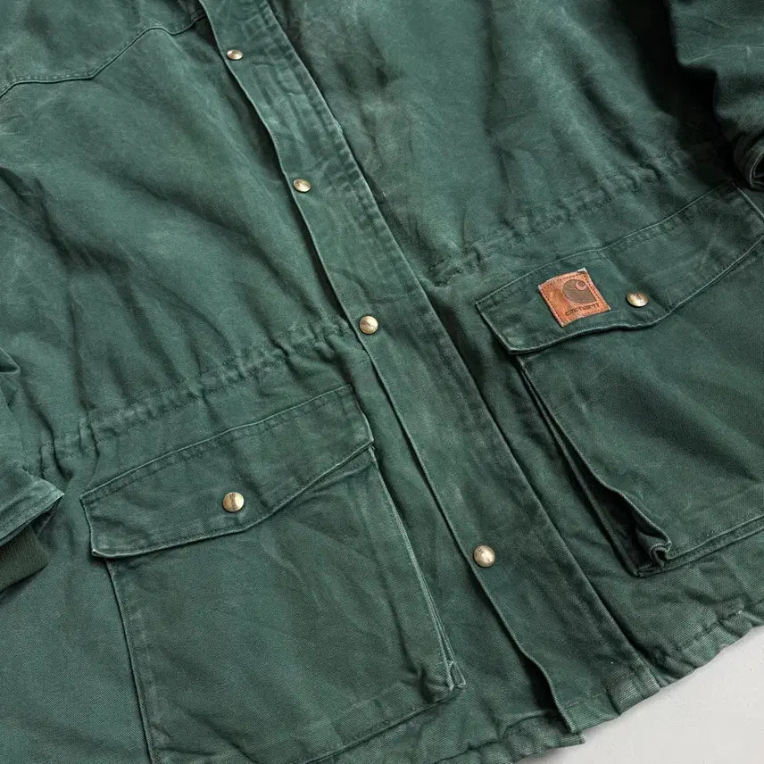 [BUNJANG] Carhartt Heavy Duck Chore Faded Washing Work Jacket / 칼하트 헤비 덕 초어 페이드 워싱 워크자켓 그린
