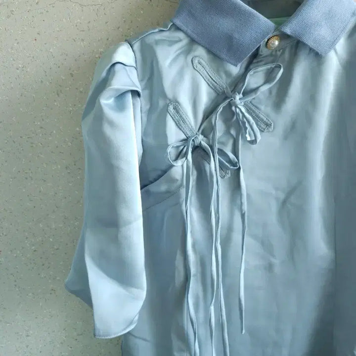 [BUNJANG] Unbranded Satin Long Dress Bundle Set / 카라 포인트 새틴 롱 원피스 1+1일괄 S M 새상품