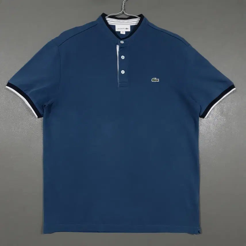 [BUNJANG] Lacoste Woven Henley Neck Polo Shirt / 100) 라코스테 신형 20ss 우븐 헨리넥 반팔 폴로 셔츠 LCST