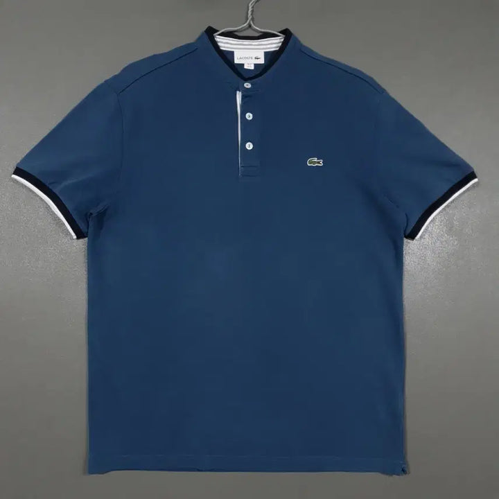 [BUNJANG] Lacoste Woven Henley Neck Polo Shirt / 100) 라코스테 신형 20ss 우븐 헨리넥 반팔 폴로 셔츠 LCST