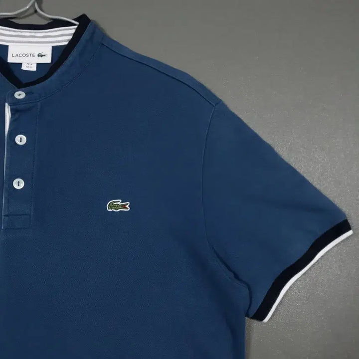 [BUNJANG] Lacoste Woven Henley Neck Polo Shirt / 100) 라코스테 신형 20ss 우븐 헨리넥 반팔 폴로 셔츠 LCST