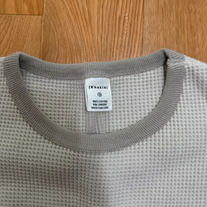 [BUNJANG] Khakis Waffle Long Sleeve T-shirt / khakis 긴팔 티셔츠