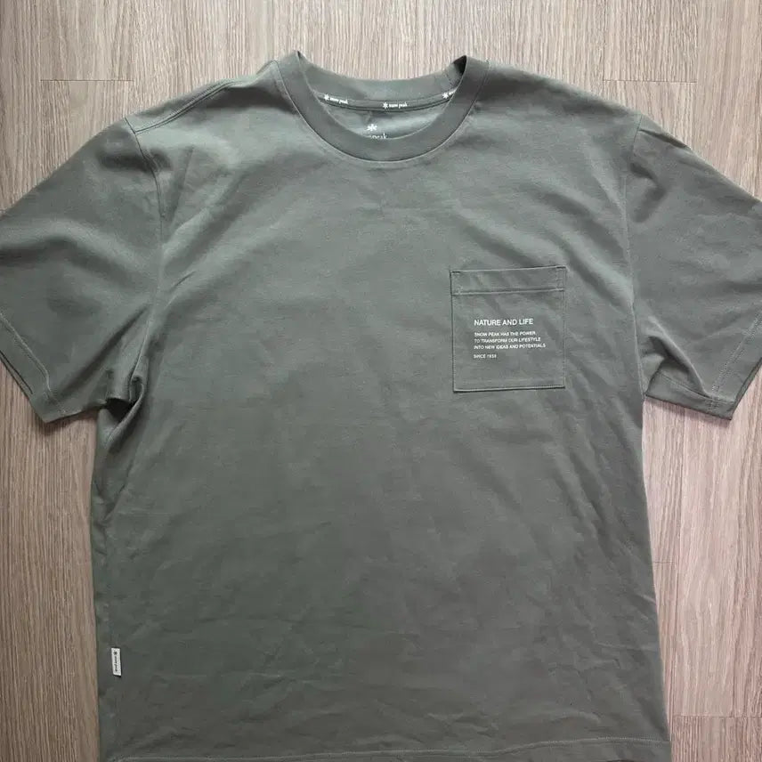 [SOLD OUT] 스노우피크 포켓 반팔티 카키색110
