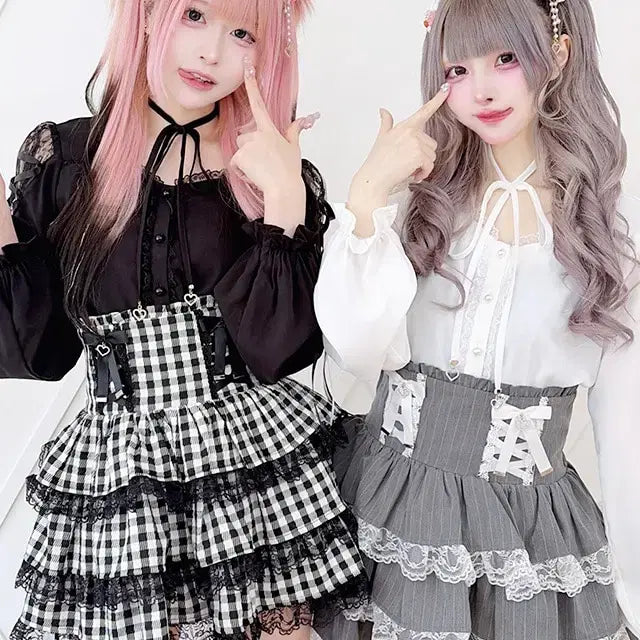 [BUNJANG] MARS Lace-up Ribbon Blouse / MARS 마즈 어깨 레이스업 리본 블라우스