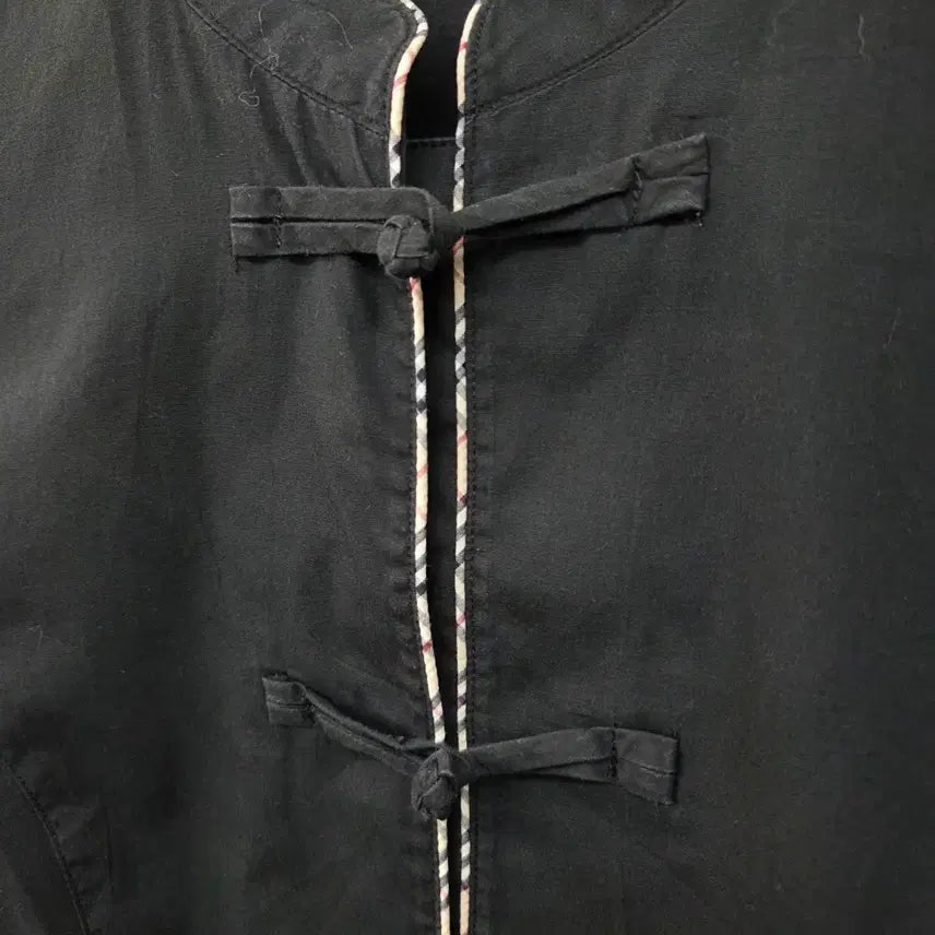[BUNJANG] Burberry Black China Collar Short Sleeve Shirt (Women&