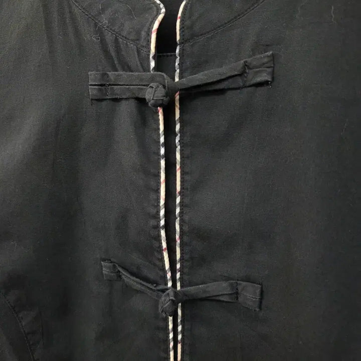 [BUNJANG] Burberry Black China Collar Short Sleeve Shirt (Women&