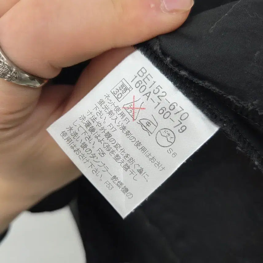 [BUNJANG] Burberry Black China Collar Short Sleeve Shirt (Women&