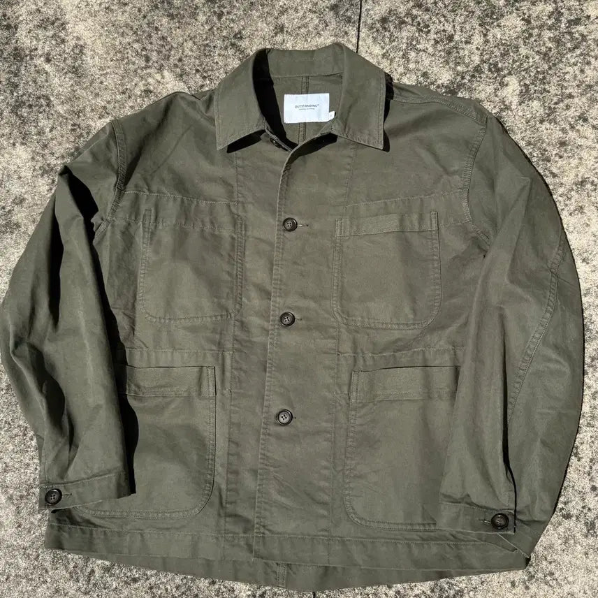 [BUNJANG] Outstanding French Work Jacket (Olive) / [1] 아웃스탠딩 프렌치 워크 자켓(올리브)