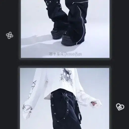 [BUNJANG] High Waist Denim Jeans / 지뢰계 스트랩 데님 팬츠 하이웨이스트 청바지(2컬러)