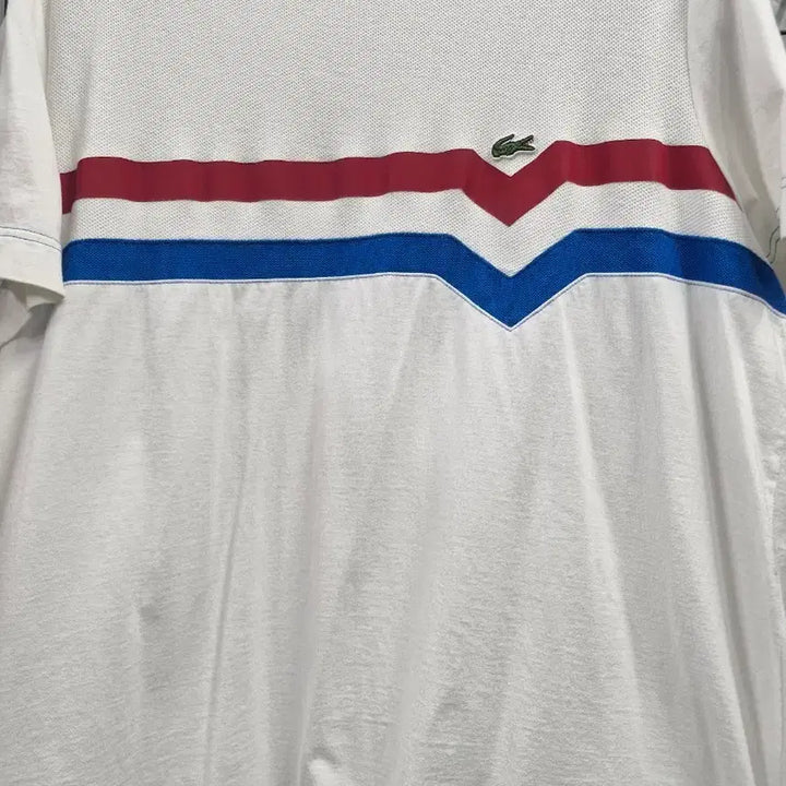 [BUNJANG] Lacoste Striped T-shirt (110 XXL) / 110XXL 라코스테 스트라이프 반팔티.
