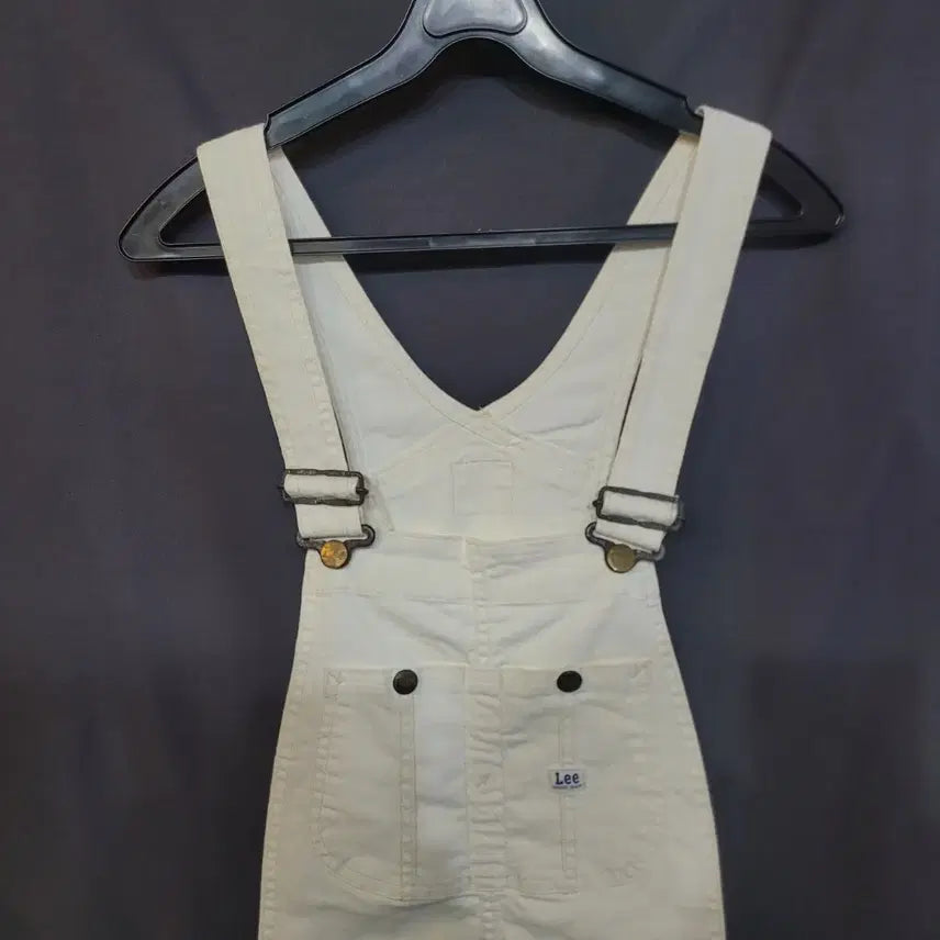 [BUNJANG] Lee White Denim Overall / Lee 화이트 데님 오버롤