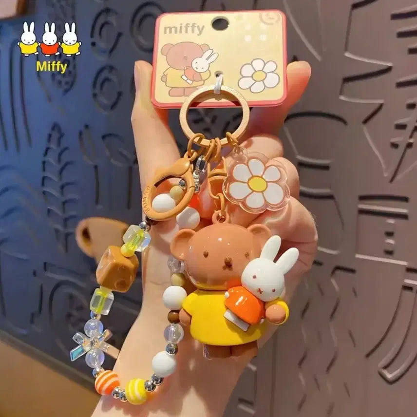 [BUNJANG] Miffy Bead Strap Keyring / 