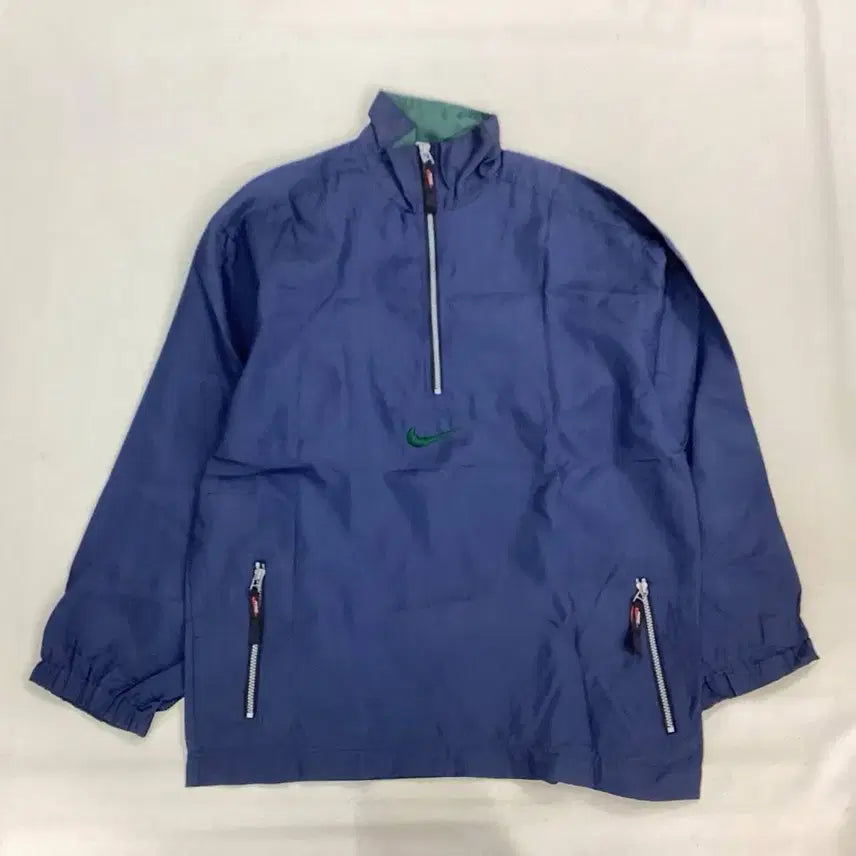 [BUNJANG] Nike 90s Blue Anorak Jacket / 90s 나이키 블루 아노락 바람막이 점퍼 M