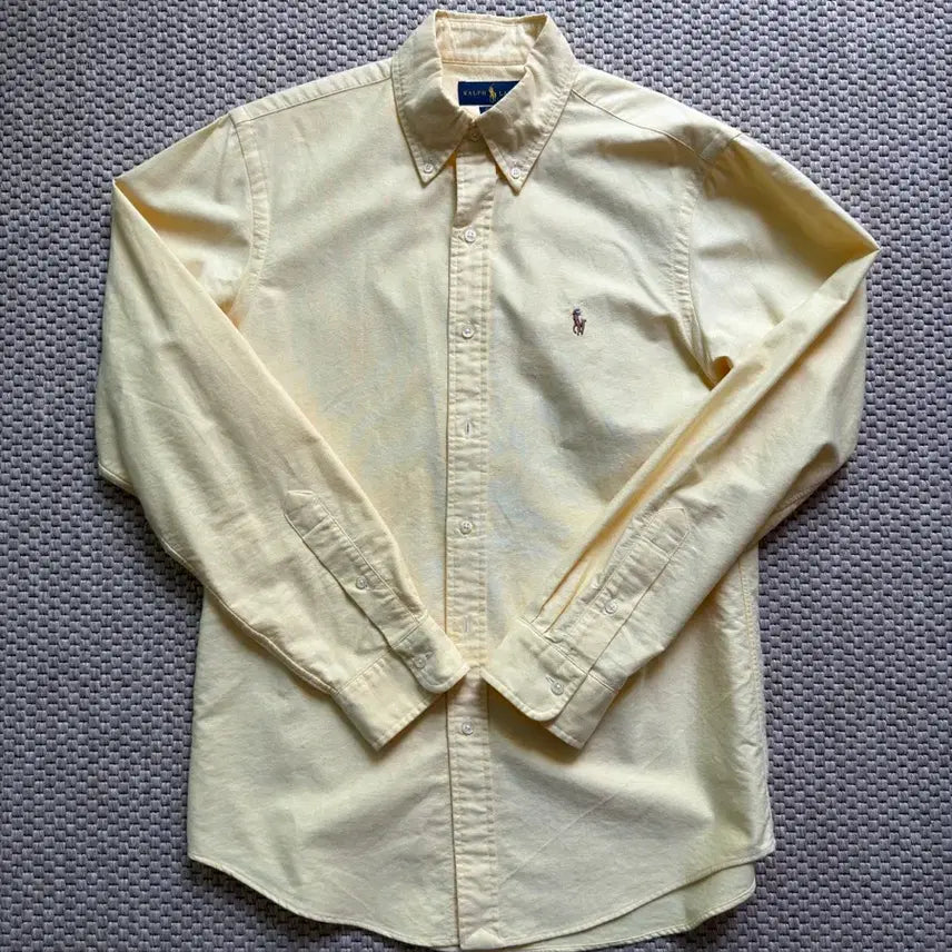 [BUNJANG] Polo Oxford Yellow Shirt S / 폴로 옥스포드 옐로우 셔츠 S 팝니다.