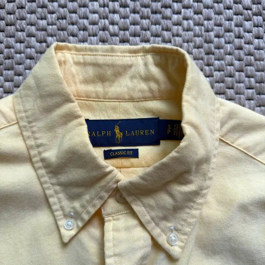 [BUNJANG] Polo Oxford Yellow Shirt S / 폴로 옥스포드 옐로우 셔츠 S 팝니다.