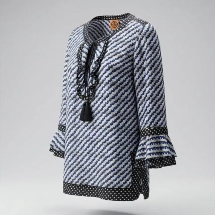 [BUNJANG] Tory Burch Pattern Silk Blouse Women&
