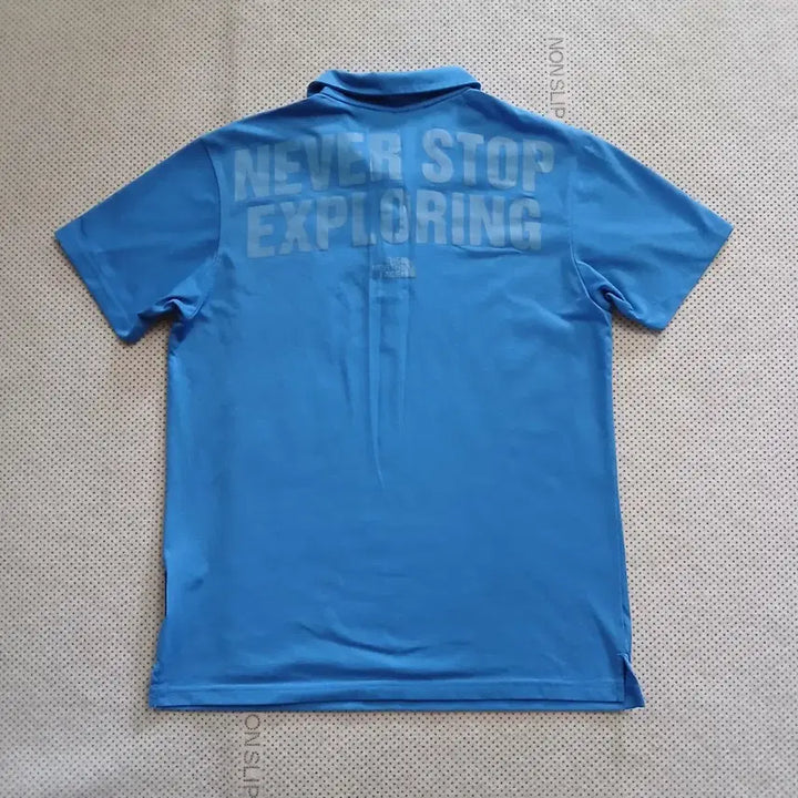 [BUNJANG] The North Face Blue Short Sleeve Polo T-Shirt / 노스페이스 블루 반팔 폴로티
