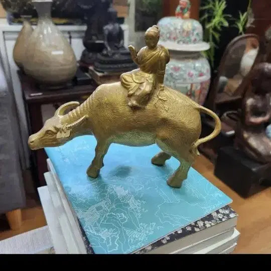 [BUNJANG] Ox-Riding Boy Statue / 황소 탄 동자상
