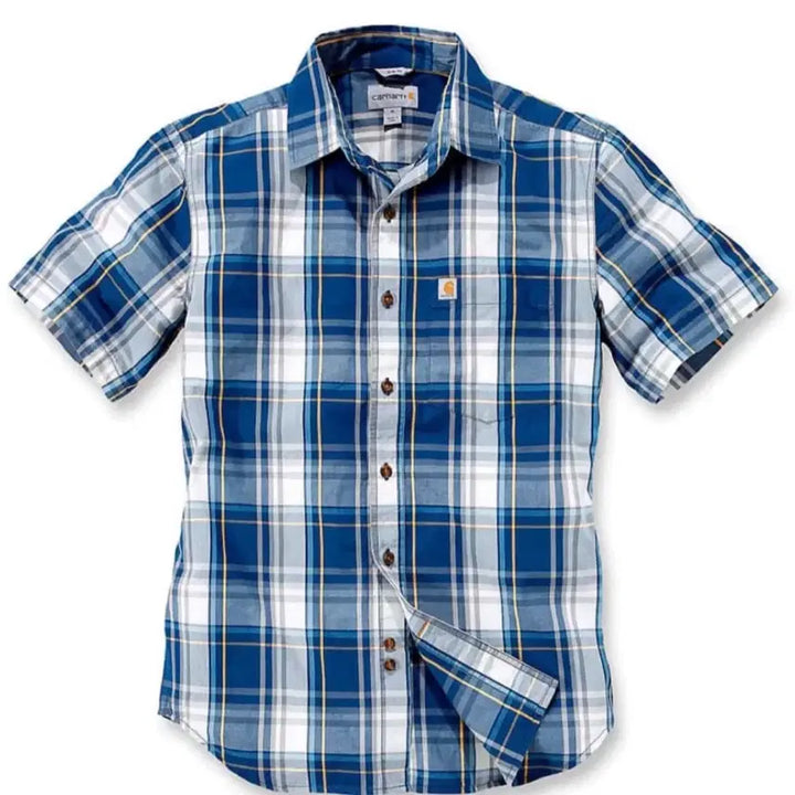 [BUNJANG] Carhartt Checkered Short Sleeve Shirt / 새상품) 칼하트 반팔 체크 셔츠