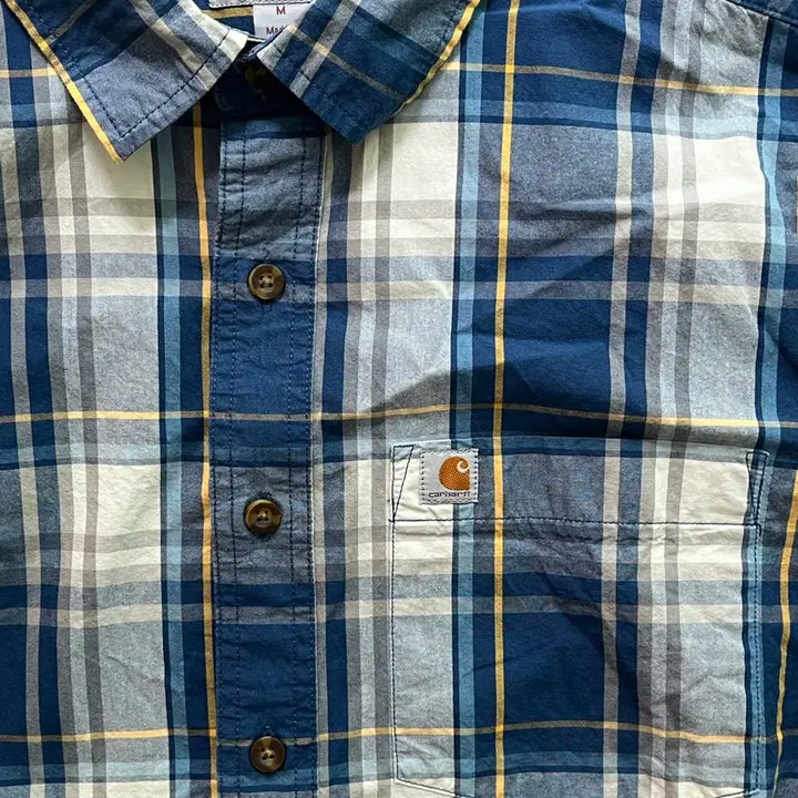 [BUNJANG] Carhartt Checkered Short Sleeve Shirt / 새상품) 칼하트 반팔 체크 셔츠