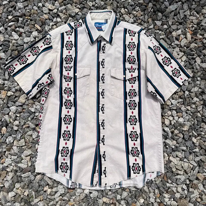 [BUNJANG] Wrangler 90s Vintage Navajo Western Shirt / 90s 랭글러(Wrangler) 빈티지 나바호 웨스턴 셔츠(실측확인)