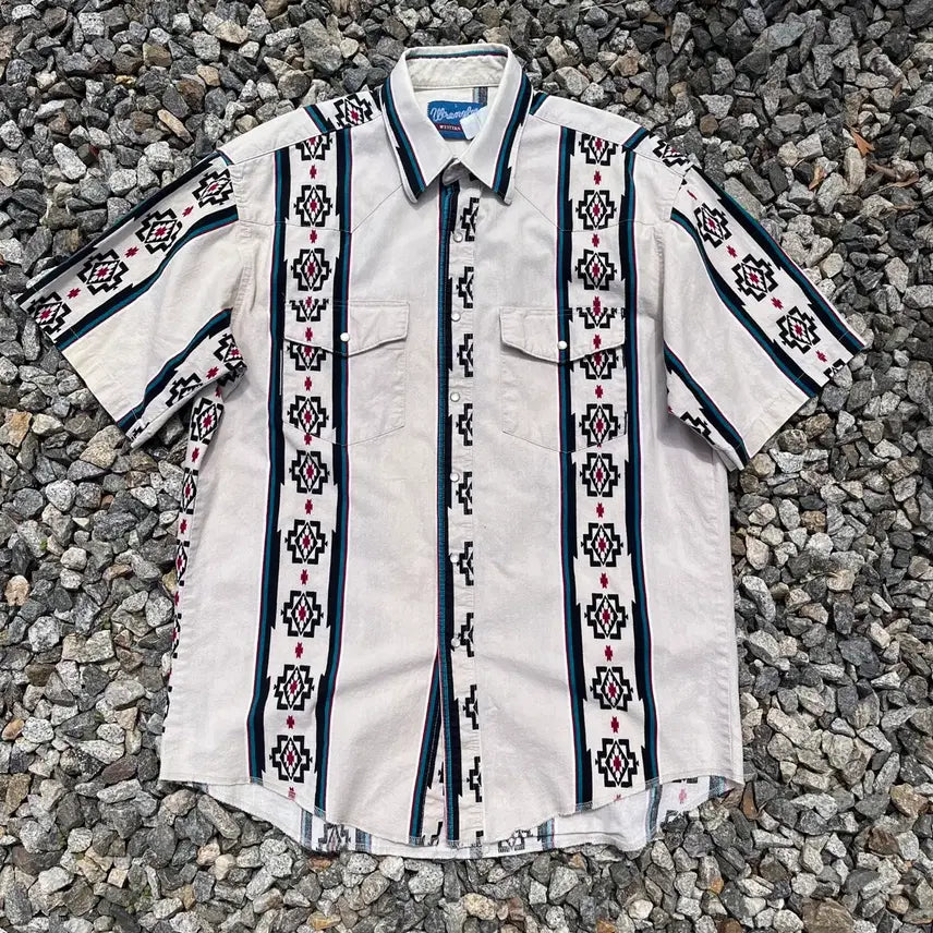 [BUNJANG] Wrangler 90s Vintage Navajo Western Shirt / 90s 랭글러(Wrangler) 빈티지 나바호 웨스턴 셔츠(실측확인)