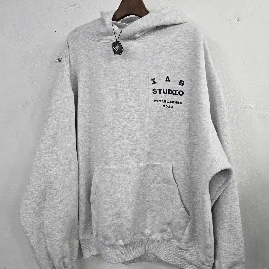 [BUNJANG] Iab Studio Hoodie Light Gray XL / (새상품) 아이앱스튜디오 후드 라이트그레이xl