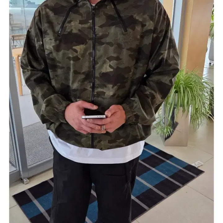 [BUNJANG] Camouflage Zip-Up Hoodie / (새제품) 카모 후드집업