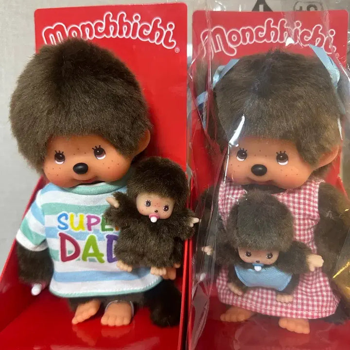 [BUNJANG] European Mother and Baby Monchhichi Set / 유럽판 엄마와 아기 몬치치