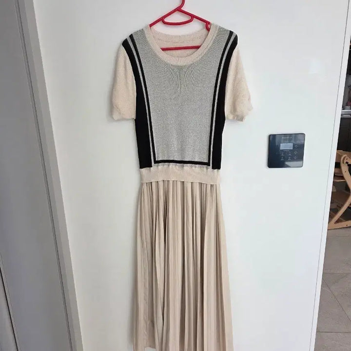 [BUNJANG] Knit Pleated Long Dress / 니트 플리츠 롱원피스