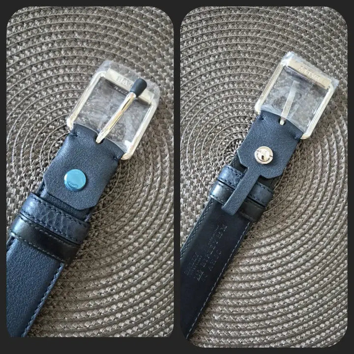 [BUNJANG] Bally Replic Leather Reversible Belt (Black/Blue) 3.5cm Width / BALLY 리플리 남성벨트(양면 / 컷팅)