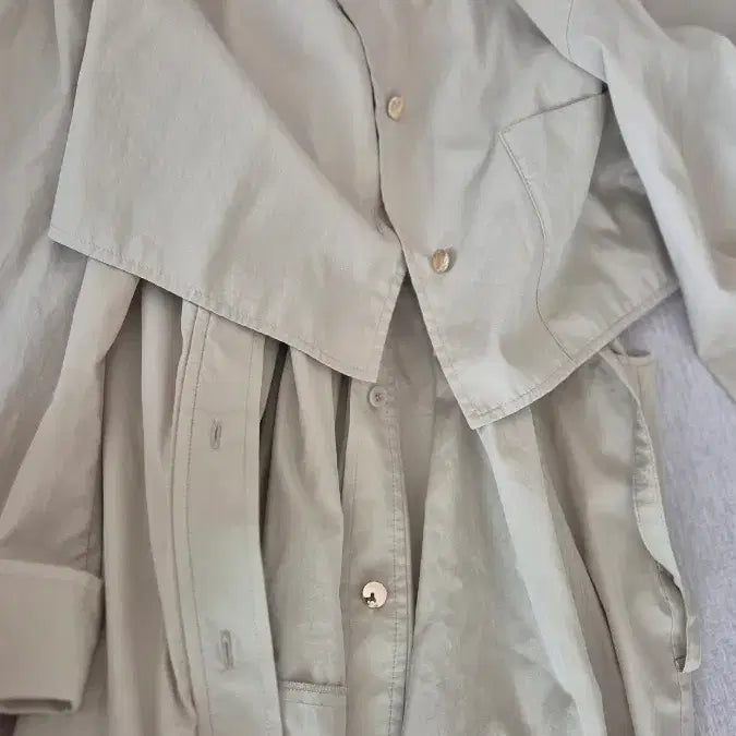 [BUNJANG] System Belted Asymmetric Dress Jacket Trench / 시스템 벨티드 언밸런스 드레스 자켓 트렌치