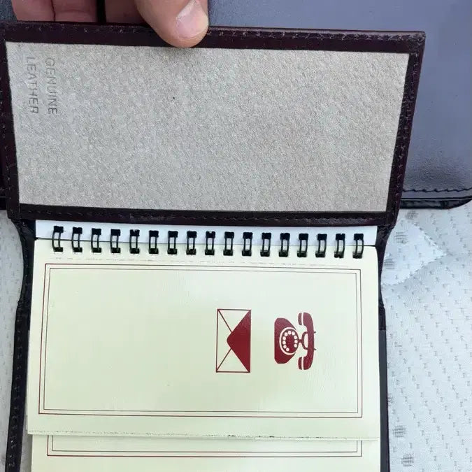 [BUNJANG] Leather Clutch Wallet Set / 가죽 클러치 지갑 세트 버건디 다이어리 수첩세트