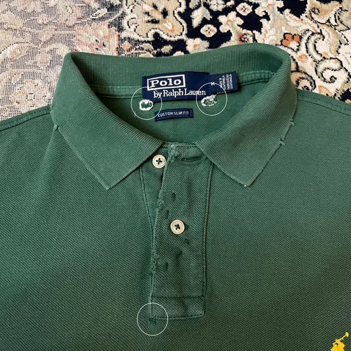 [SOLD OUT] 폴로 랄프로렌 빈티지 카라티 그린 커스텀슬림핏 M
