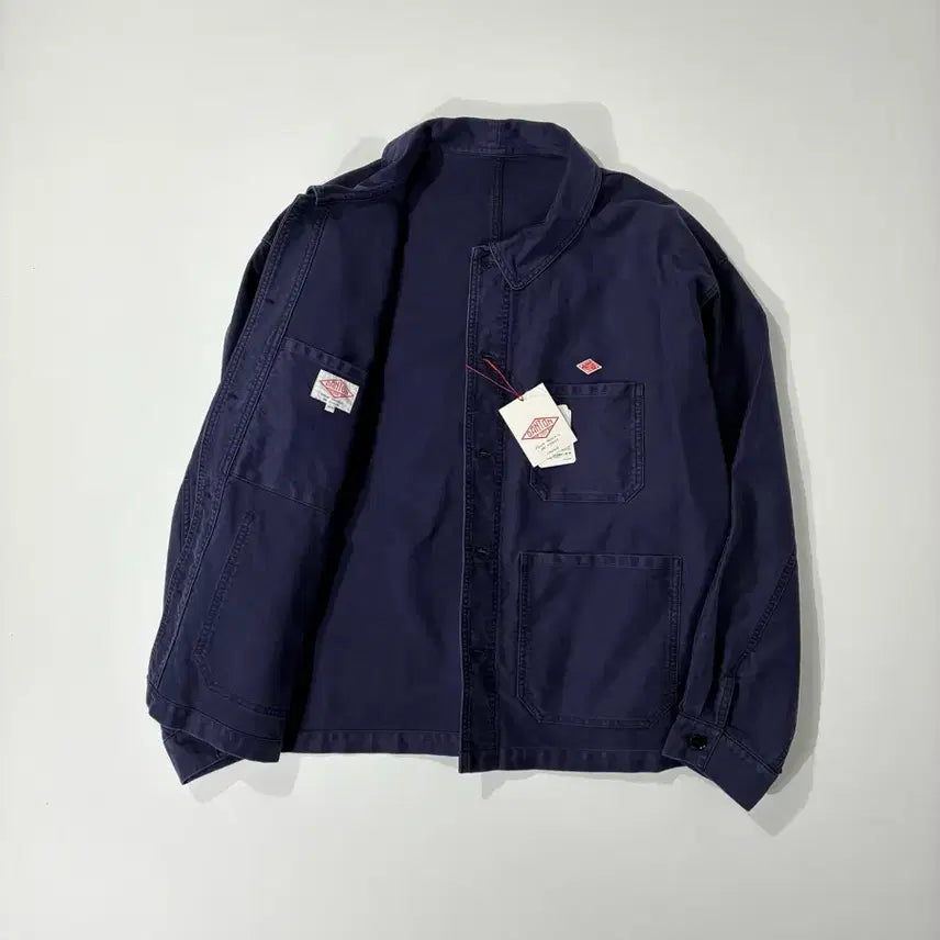 [SOLD OUT] DANTON 단톤 몰스킨 프렌치 커버올 자켓 네이비