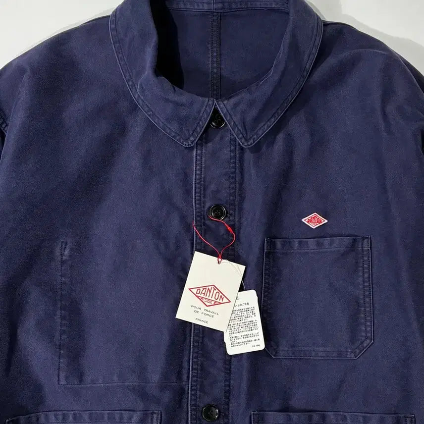 [SOLD OUT] DANTON 단톤 몰스킨 프렌치 커버올 자켓 네이비