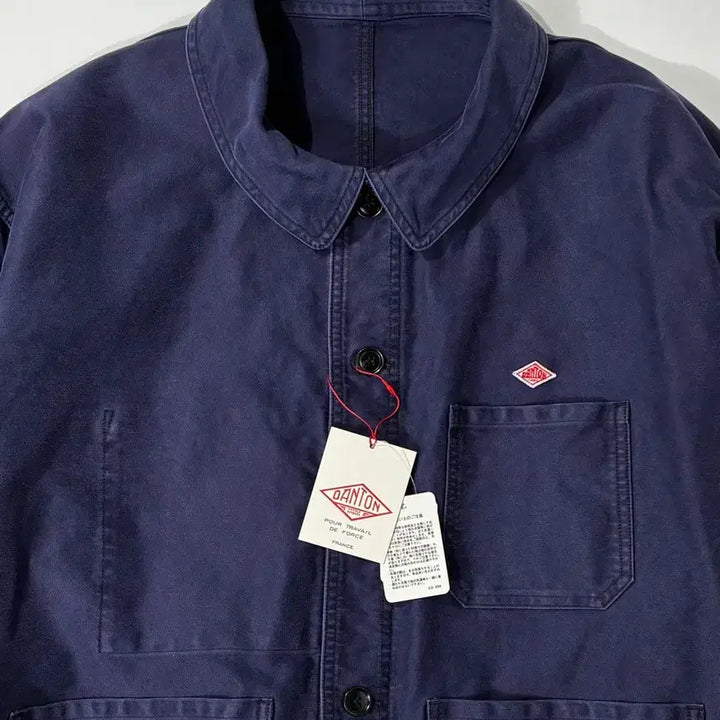 [SOLD OUT] DANTON 단톤 몰스킨 프렌치 커버올 자켓 네이비
