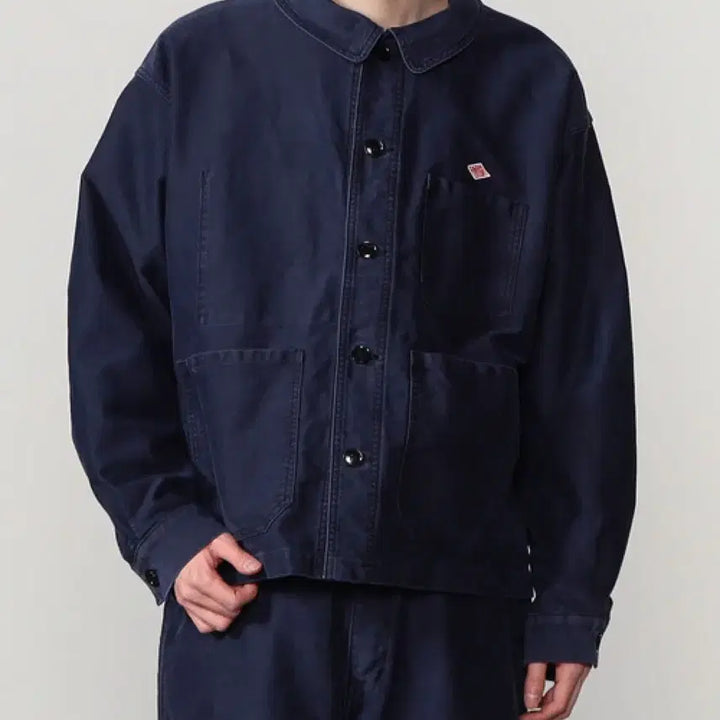 [SOLD OUT] DANTON 단톤 몰스킨 프렌치 커버올 자켓 네이비