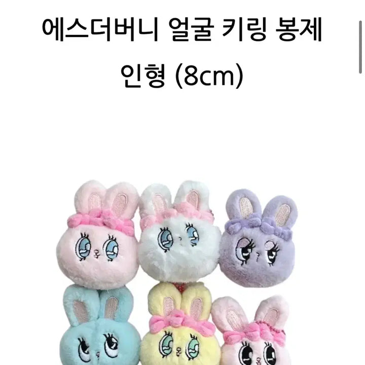 [BUNJANG] Esther Bunny Face 8cm Plush Keyring / 에스더버니 얼굴 키링 인형 8cm 봉제 키홀더 가방고리 캐릭터 키링