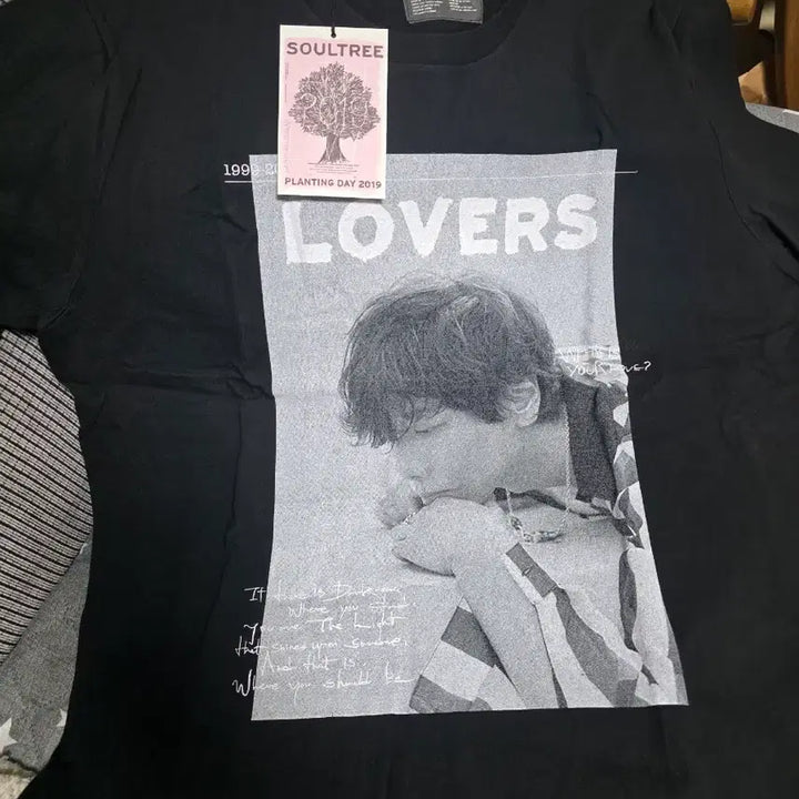 [BUNJANG] Park Hyo Shin LOVERS Black T-shirt / 박효신 검정 반팔 티셔츠 LOVERS