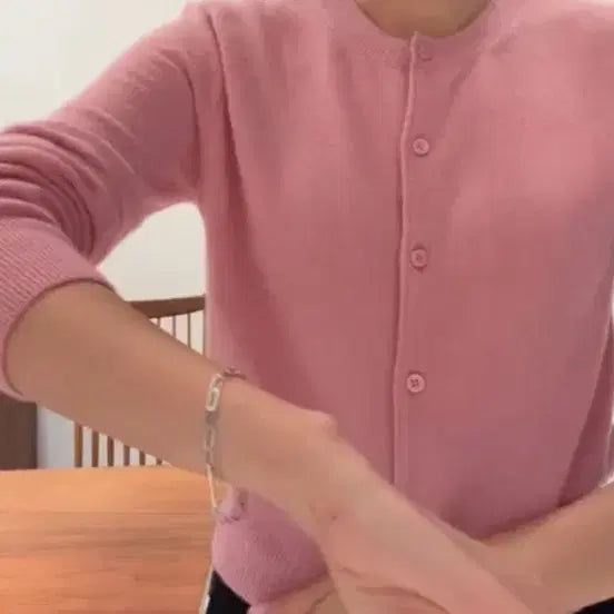 [BUNJANG] sie Cashmere 100% Cardigan Plum Pink / (새상품) 시에 sie 캐시미어 100% 가디건 플럼핑크