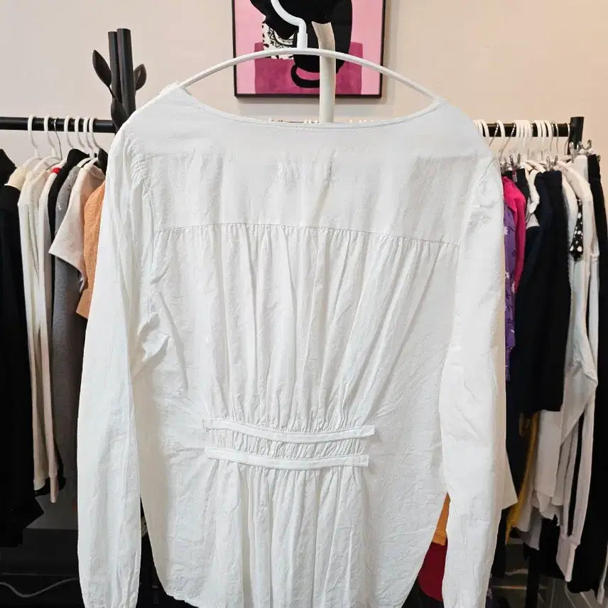 [BUNJANG] Misshong White Long-Sleeve Blouse / misshong 화이트 블라우스 긴팔