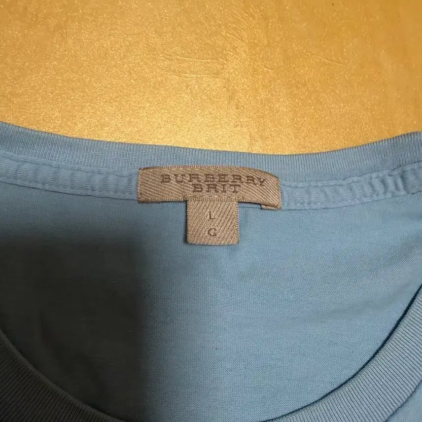[BUNJANG] Burberry Brit Light Blue Short Sleeve T-Shirt Size 100L / Burberry 버버리 브릿 소라색 반팔 티셔츠 100L