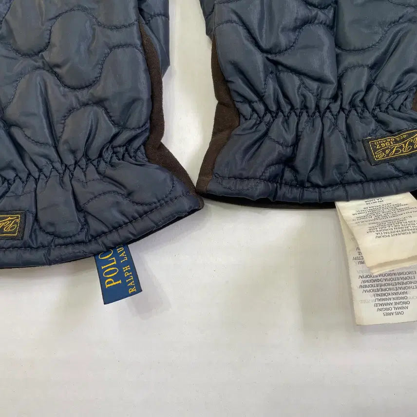 [BUNJANG] Polo Ralph Lauren Quilted Gloves Navy S / 폴로 랄프로렌 방한 퀄팅 장갑 네이비 S