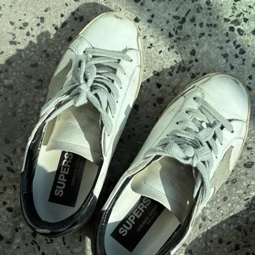 [BUNJANG] Golden Goose Superstar Black Tab Sneakers / 골든구스 슈퍼스타 블랙탭 230