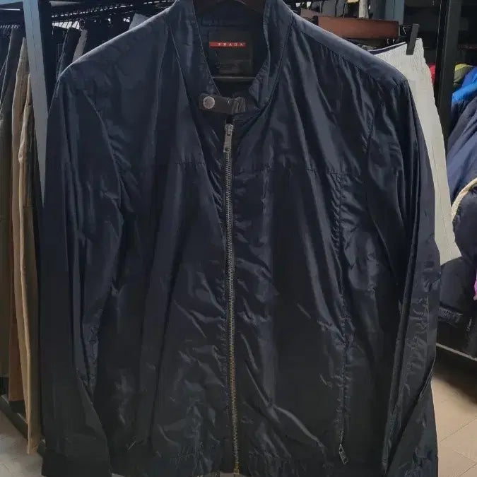 [BUNJANG] Prada Sport Navy Nylon Rider Windbreaker Jacket / 프라다 스포츠 네이비 나일론 라이더 구형 바람막이 자켓