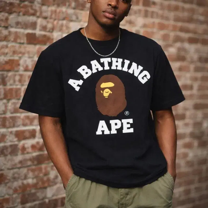 [BUNJANG] BAPE BAE College Short Sleeve T-shirt (Unisex) / [새상품/무배]베이프 BAE 컬리지 반팔티셔츠 남녀공용