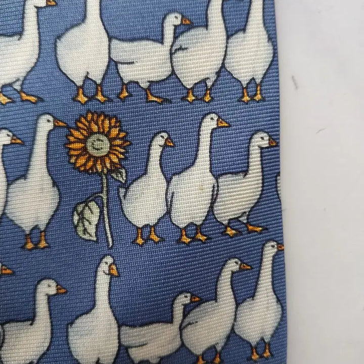 [BUNJANG] Beaufort Duck Motif Silk Tie / 뷰포트(타이랙)  블루 오리 모티브 넥타이 9.7cm A등급 K2313